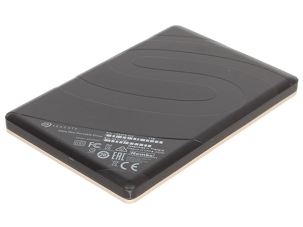Внешний жесткий диск 1TB Seagate  STEH1000201 Backup Plus Ultra Slim, 2.5", USB 3.0, Золотистый