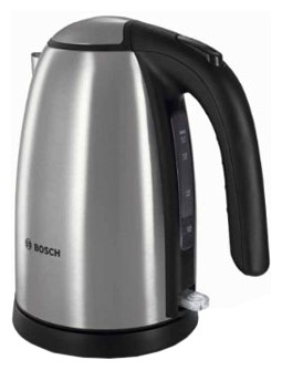 Чайник электрический Bosch TWK7801 1.7л. 2200Вт серебристый/черный (корпус: нержавеющая сталь)
