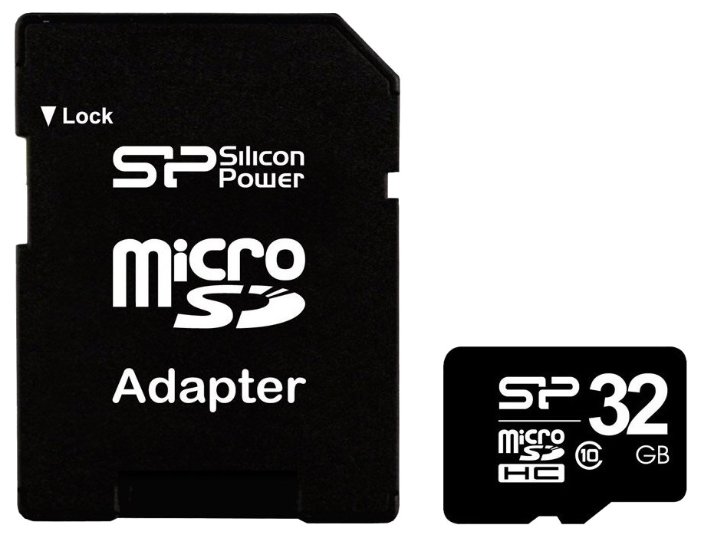 Карта памяти SILICON POWER MICRO SDHC 32GB W/ADAPT SP032GBSTH010V10SP