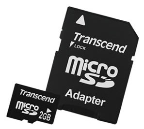 Флеш карта microSD 2Gb Transcend TS2GUSD + adapter