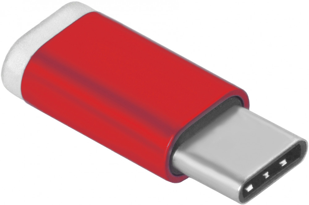 Переходник Greenconnect GCR-UC3U2MF-Red, USB Type C на micro USB 2.0, M/F, Greenconnect, красный, GCR-UC3U2MF-Red