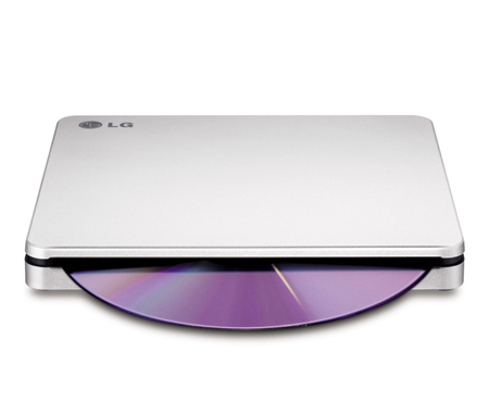 Привод внешний LG GP70NS50 (DVD-RW DL, внешний, USB 2.0, скорость записи CD: 24x, DVD: 8x, серебристый)