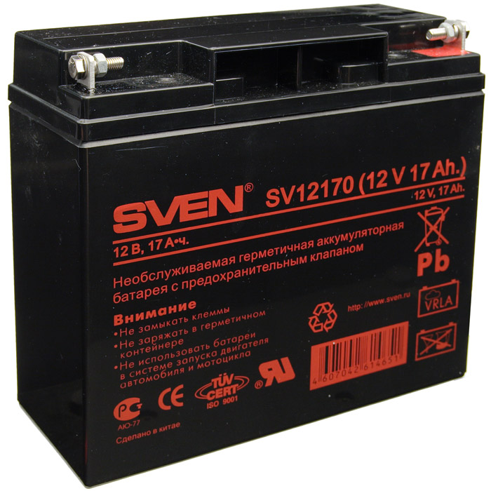 Аккумуляторная батарея,SVEN SV12170, ( 12V, 17.0Ah )