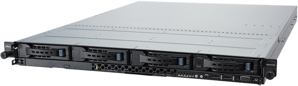 Серверная платформа ASUS RS300-E10-PS4, 1U, LGA1151, Intel C242, 4 x DDR4, 8 x 2.5"/3.5" SATA, 4xGigabit Ethernet (1000 Мбит/с), DVD-RW, 400 Вт