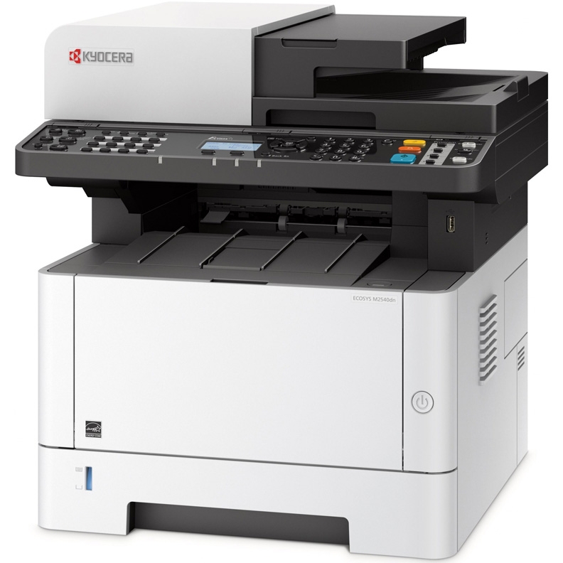МФУ Kyocera M2540DN, принтер, сканер, копир, факс, лазерная черно-белая печать, A4, двусторонняя печать, кардридер, планшетный/протяжный сканер, ЖК па