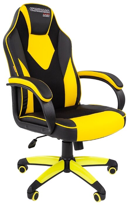 Офисное кресло Chairman Game 17 Россия экопремиум черный/желтый