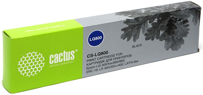 Картридж,Cactus CS-LQ800, для Epson LQ-300/5xx/800/850/ERC-19/LX-300/300+