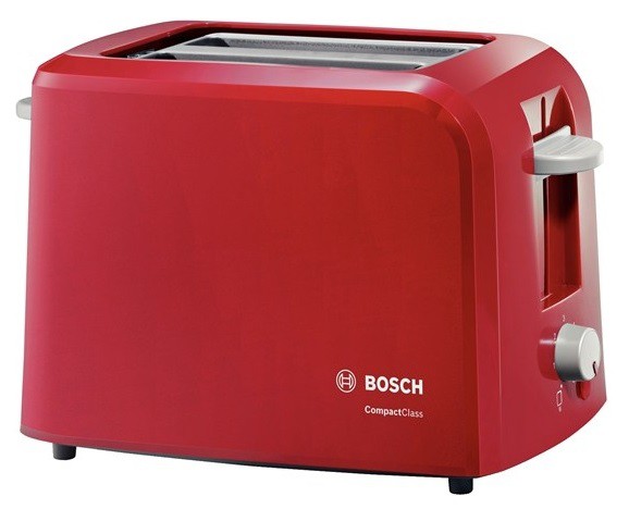 Тостер BOSCH TAT3A014 (980 Вт, 2 секции, цвет: красный)