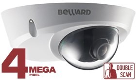 Купольная IP камера Beward BD4640DS, 4 Мп, 1/3'' КМОП, 0.05 лк (день/ночь), 2хWDR до 120 дБ, 2688x15