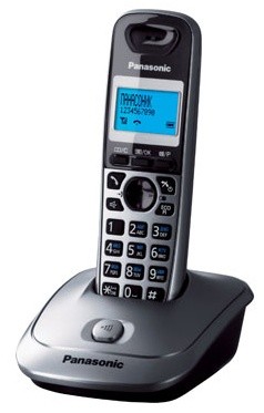 Телефон,Panasonic KX-TG2511RUM, grey metallic, (полифония)