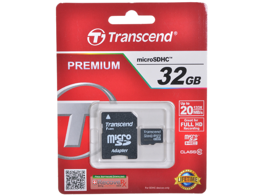 Память Micro Secure Digital Card ,32 GB, (MicroSD) class 10,Transcend, TS32GUSDHC10