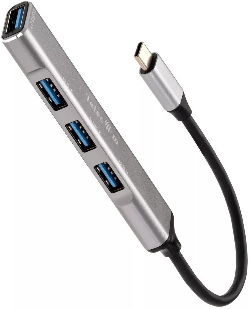 Концентратор USB 3.1 Type-C-->USB3.0+3 USB2.0, Aluminum Shell, 0.2м Telecom <TA308C>, TA308C