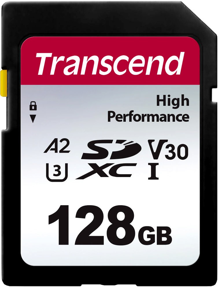 Карта памяти Transcend TS128GSDC330S, Secure Digital XC, 128 Гб, чтение: 100 Мб/с, запись: 85 Мб/с