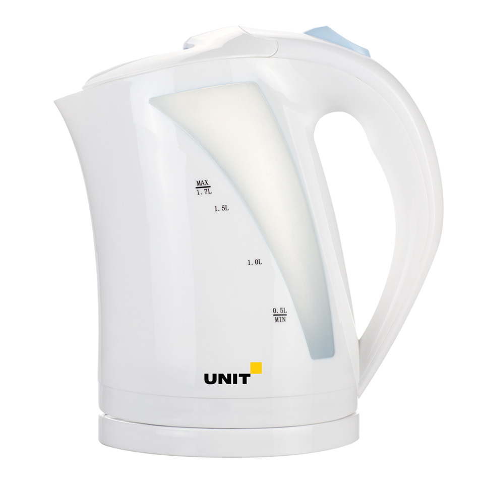 Чайник электрический UNIT UEK-244, пластик, 1.7л., 2000Вт.(белый)