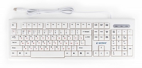 Клавиатура,Gembird KB-8354U USB,White