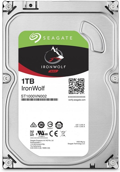 Жесткий диск Seagate Original SATA-III 1Tb ST1000VN002 Ironwolf (5900rpm) 64Mb 3.5"