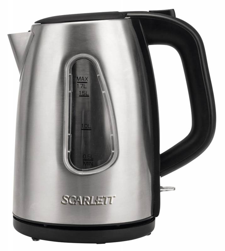 Чайник электрический Scarlett SC-EK21S28 1.7л. 2200Вт серебристый/черный (корпус: нержавеющая сталь)