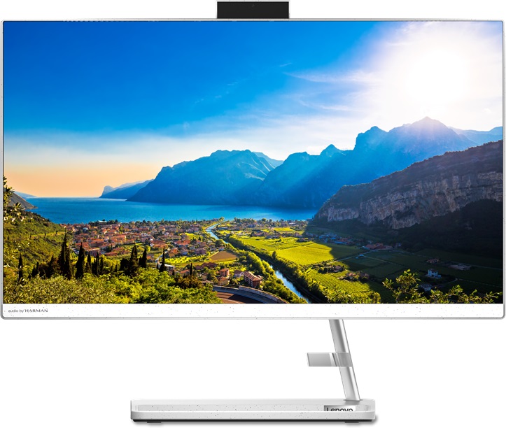 Моноблок Lenovo IdeaCentre 3 24ITL6 All-In-One 23.8" i3-1115G4, 2x4GB DDR4 3200 SODIMM, 256GB SSD M.2, Intel UHD, WiFi, BT, KB&Mouse, NoOS, White, 1Y