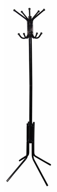 Вешалка напольная Бюрократ CR-002 черный основание крестовина металлическая H175.5 см, основ. 60см