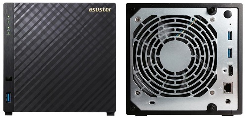 Система хранения данных ASUSTOR AS3104T (4 bay NAS, Tower, 2GB DDR3L, Intel Celeron Dual-Core, 2GB DDR3L, GbE x1, USB 3.0, WoL, System Sleep Mode, AES
