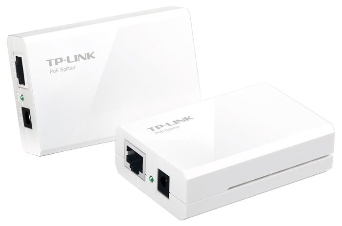 Сетевой адаптер TP-Link TL-PoE200, Power over Ethernet Adapter Kit, 1 Injector and 1 Splitter included, 100 meters PoE extension, 12/9/5VDC output