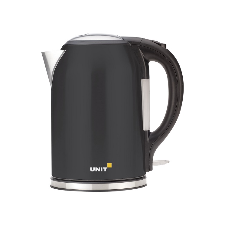 Чайник электрический UNIT UEK-270, сталь, цветная эмаль, 1.8л., 2000Вт., Цвет - Чёрный металлик 
