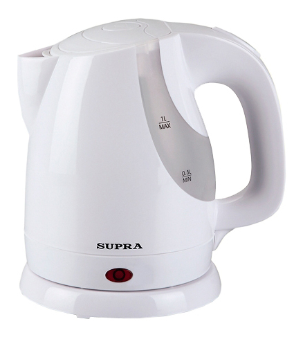 Чайник электрический Supra KES-1021 1л. 1100Вт белый (корпус: пластик)