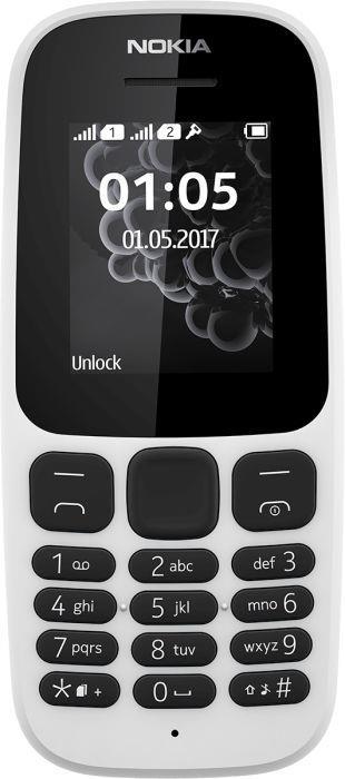 Мобильный телефон NOKIA 105 SINGLE SIM WHITE A00028371