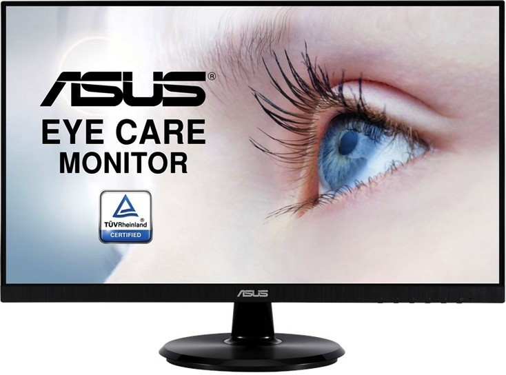 Монитор ASUS VA24DQ, 23.8", IPS, 1920x1080 (Full HD), 75 Гц, AMD FreeSync, 250 кд/м2, 178°/178°, VGA, HDMI, DisplayPort, динамики, чёрный