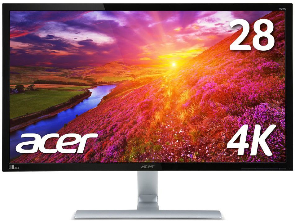 Монитор 28" Acer RT280Kbmjdpx Black (LED, Wide, 3840x2160, 1ms, 170°/160°, 300 cd/m, 100`000`000:1)