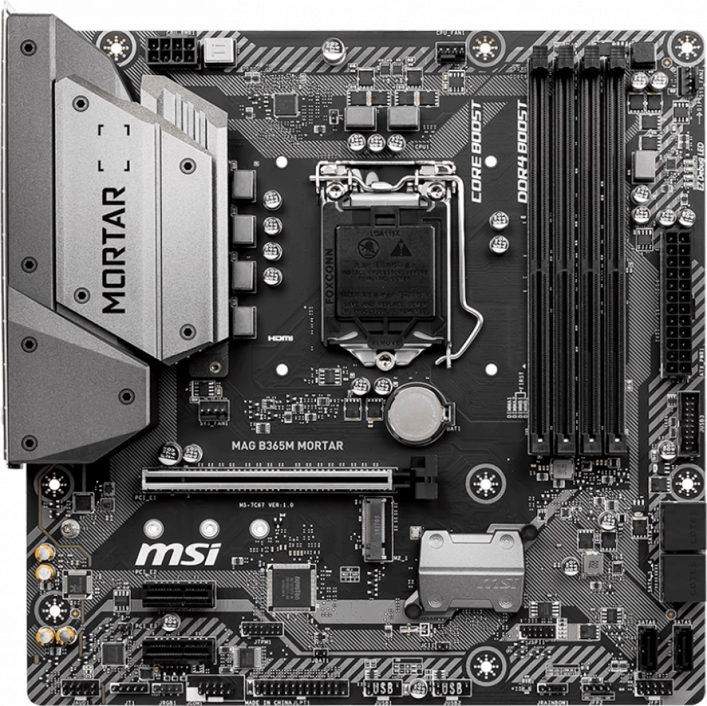 Материнская плата MSI MAG B365M MORTAR, Socket 1151 v2, Intel B365, 4xDDR4, 3xUSB3.1, Type-C, HDMI, mATX