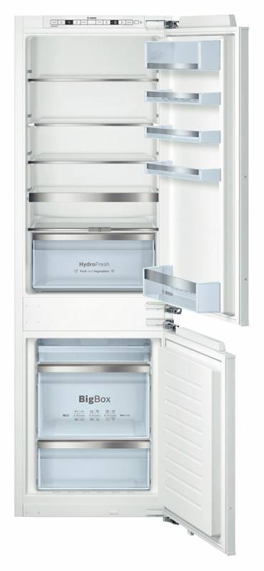 Встраиваемый холодильник BOSCH KIN86AF30R (257 (189+68) л, NoFrost,  2 контура охлаждения, LED-освещение, зона свежести Hydrofresh)