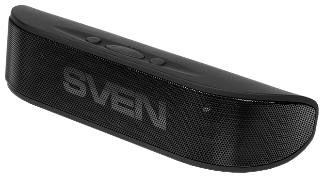 Портативная акустика SVEN PS-70BL, черный, акустическая система 2.0, мощность 2x3 Вт (RMS), Bluetooth, встроенный аккумулятор, SV-014629