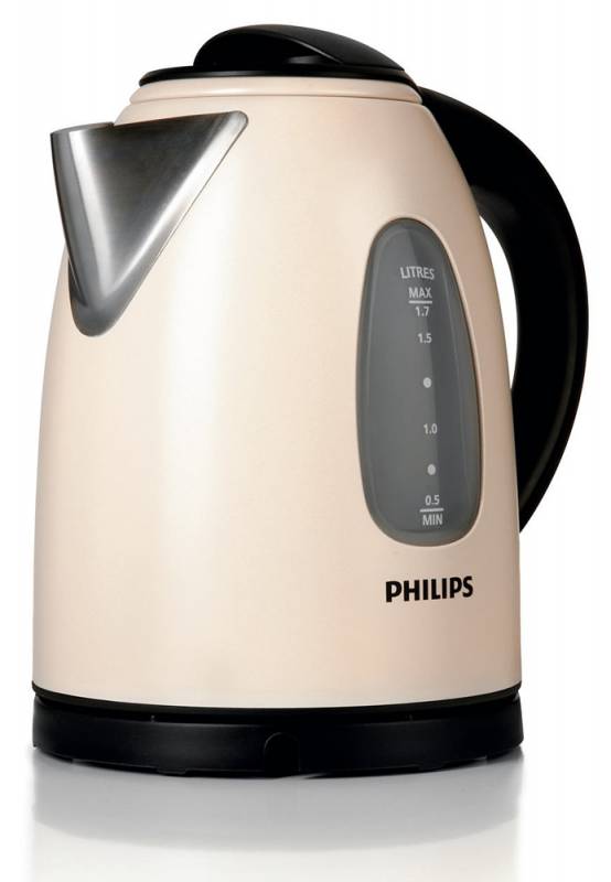 Чайник Philips HD4665/60 (2400 Вт, 1,7 л, нержавеющая сталь/пластик, цвет: кремовый/черный)