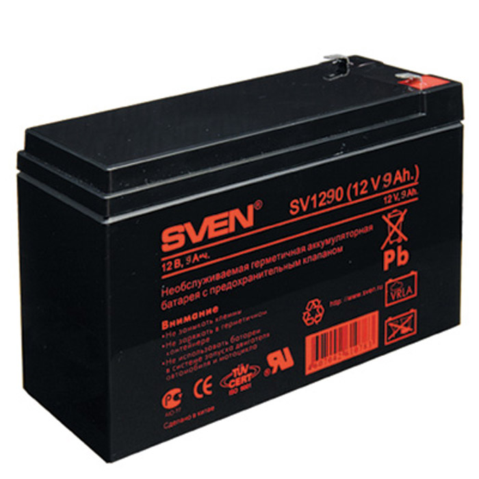 Аккумуляторная батарея,SVEN SV1290, ( 12V, 9.0Ah )