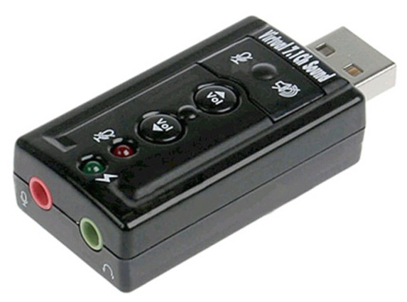 Звуковая карта USB TRUA71 (C-Media CM108) 2.0 channel out 44-48KHz volume control (7.1 virtual channel) 