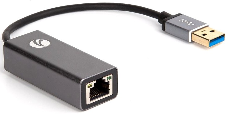 Сетевой адаптер VCOM DU312M, интерфейс USB 3.0, скорость 10/100/1000 Мбит/с, 1 разъём RJ-45