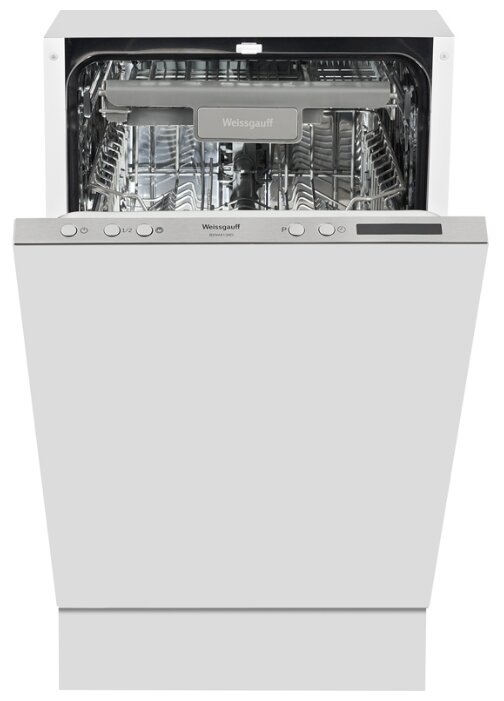 Посудомоечная машина Weissgauff BDW 4138 D Узкая,  81.5x44.8x55 см, 10 комплектов, 8 программ:Авто, Интенсивная, Нормальная, Экономичная, Стекло, 1Час