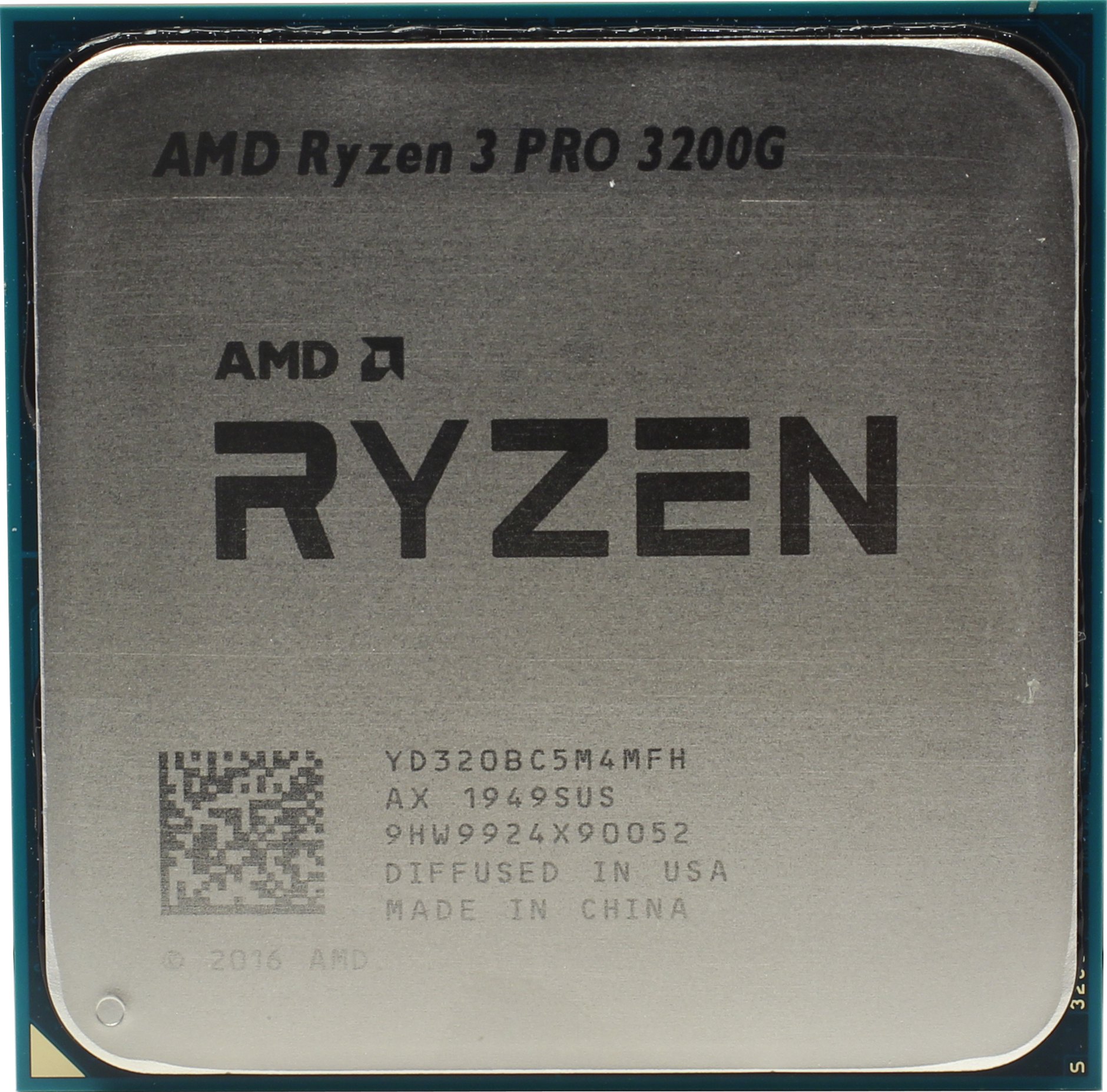 Процессор AMD Ryzen 3 PRO 3200G, Socket AM4, 4-ядерный, 3600 МГц, Turbo: 4000 МГц, Picasso, Кэш L2 - 2 Мб, Кэш L3 - 4 Мб, Radeon Vega 8, 12 нм, 65 Вт