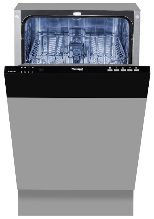 Посудомоечная машина Weissgauff BDW 4134 D Узкая,  81.5x44.8x55 см, 10 комплектов, 4 программы:Быстрая, Экономичная, Стекло, Авто, электронное управле