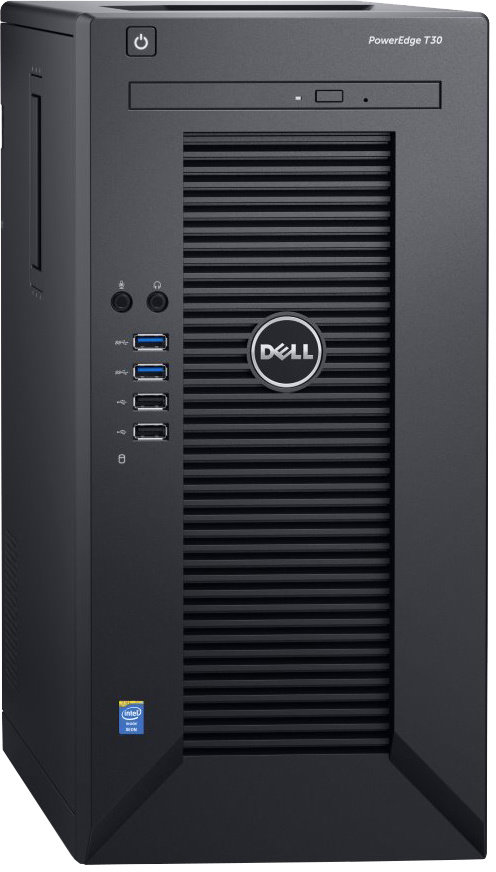 Платформа Dell PowerEdge T30 Tower/ E3-1225v5 4C 3.3GHz(8Mb)/ no memory/ On-board SATA RAID/ no HDD UpTo4LFF cable HDD (4th SATA is used by DVD)