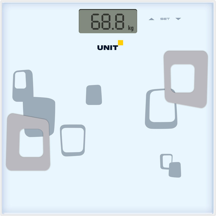 Весы напольные электронные UNIT UBS-2220, стекло, Диагностические, 180кг. 100гр. (Цвет: Белый) 