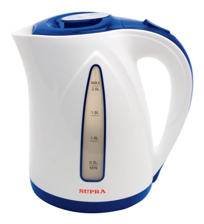 Чайник электрический Supra KES-2004 2л. 2200Вт синий/белый (корпус: пластик)