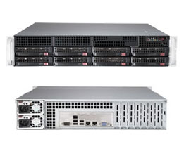 Серверная платформа Supermicro SERVER SYS-6028R-TRT (X10DRi-T, CSE-825TQ-R740LPB) (LGA2011-R3 DUAL,C612, 16xDDR4 RDIMM/LRDIMM Up to 1 TB, SVGA, 3 PCI-