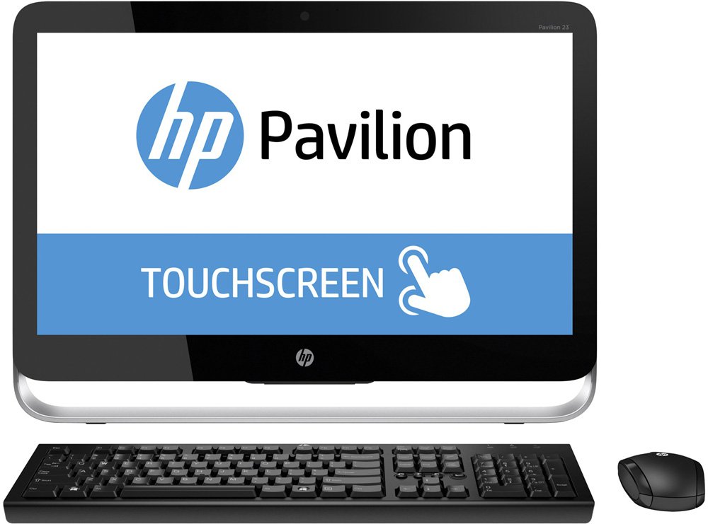 Моноблок HP Pavilion 23-p051nr (23" FHD Touch i5 4590T/4Gb/1Tb/GeForce 810A 2Gb/DVDRW/W8.1/клавиатура/мышь), K0R28EA