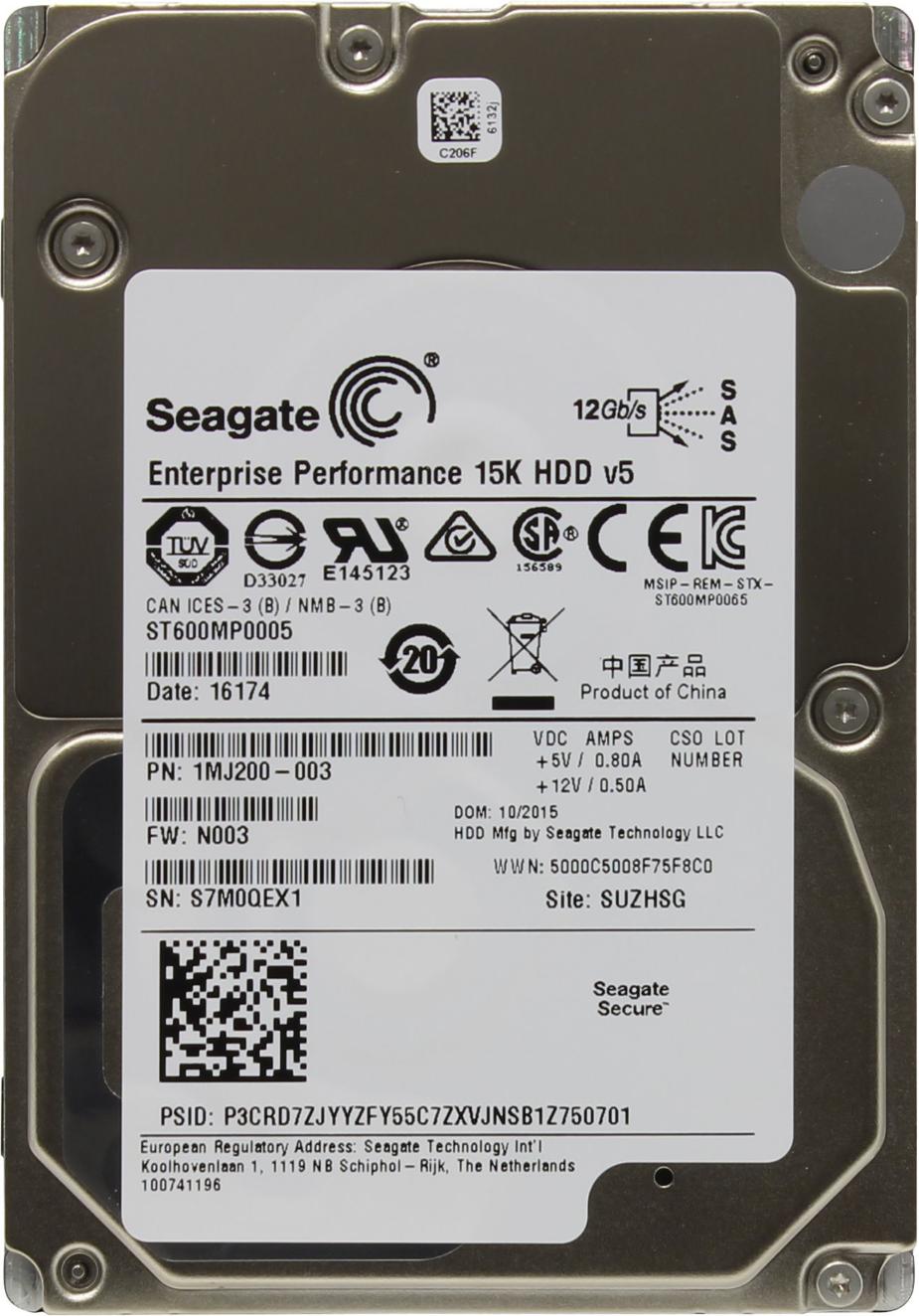 Жесткий диск Seagate Original SAS 3.0 300Gb ST300MP0006 Enterprise Performance (15000rpm) 256Mb 2.5"