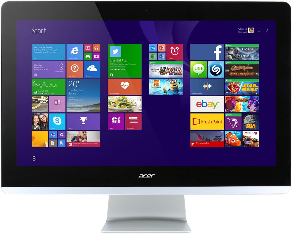 Моноблок Acer Aspire Z20-780 19.5" HD+ i3 6100U/4Gb/1Tb/HDG/DVDRW/Windows 10 Home Single Language/WiFi/BT/клавиатура/мышь/черный 1600x900