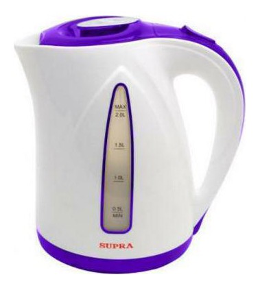 Чайник электрический Supra KES-2004 2л. 2200Вт фиолетовый/белый (корпус: пластик)