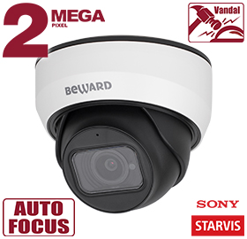 Видеокамера IP Beward SV2012DZ 2 Мп, 1/2.8'' КМОП Sony Starvis, 0.002 лк (день)/0.001 лк (ночь)