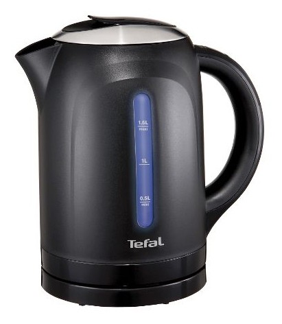 Чайник TEFAL KO410830 (черный с отделкой из нержавеющей стали, 2400Вт, закрытая спираль, 1.5л)